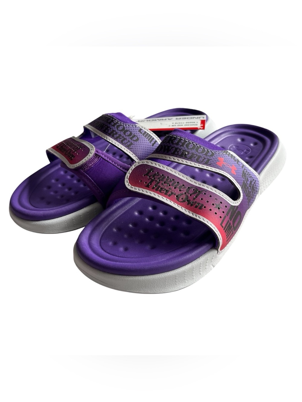 Under Armour Womens Size 7 M Ansa Studio International Womens Day Slides Purple